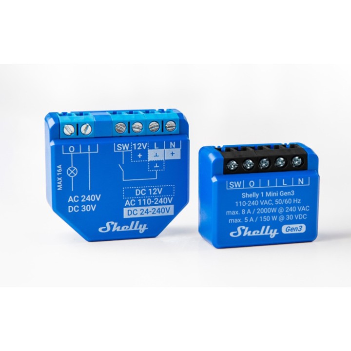 Shelly Smart Mini Wi-Fi Relay Gen3 (1 Channel, 8A) - Image 2